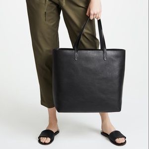 Madewell Black Leather Zip Transport Bag
